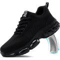 Steel Toe Shoes For Men Lightweight Safety Work Shoes With Kevlar Puncture Resistant Midsole Comfortable Low Top Work Shoes For Warehouse Factory Light Construction