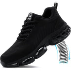 Steel Toe Shoes For Men Lightweight Safety Work Shoes With Kevlar Puncture Resistant Midsole Comfortable Low Top Work Shoes For Warehouse Factory Light Construction