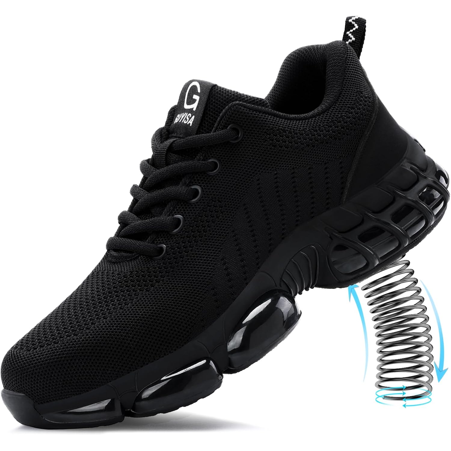 Steel Toe Shoes For Men Lightweight Safety Work Shoes With Kevlar Puncture Resistant Midsole Comfortable Low Top Work Shoes For Warehouse Factory Light Construction