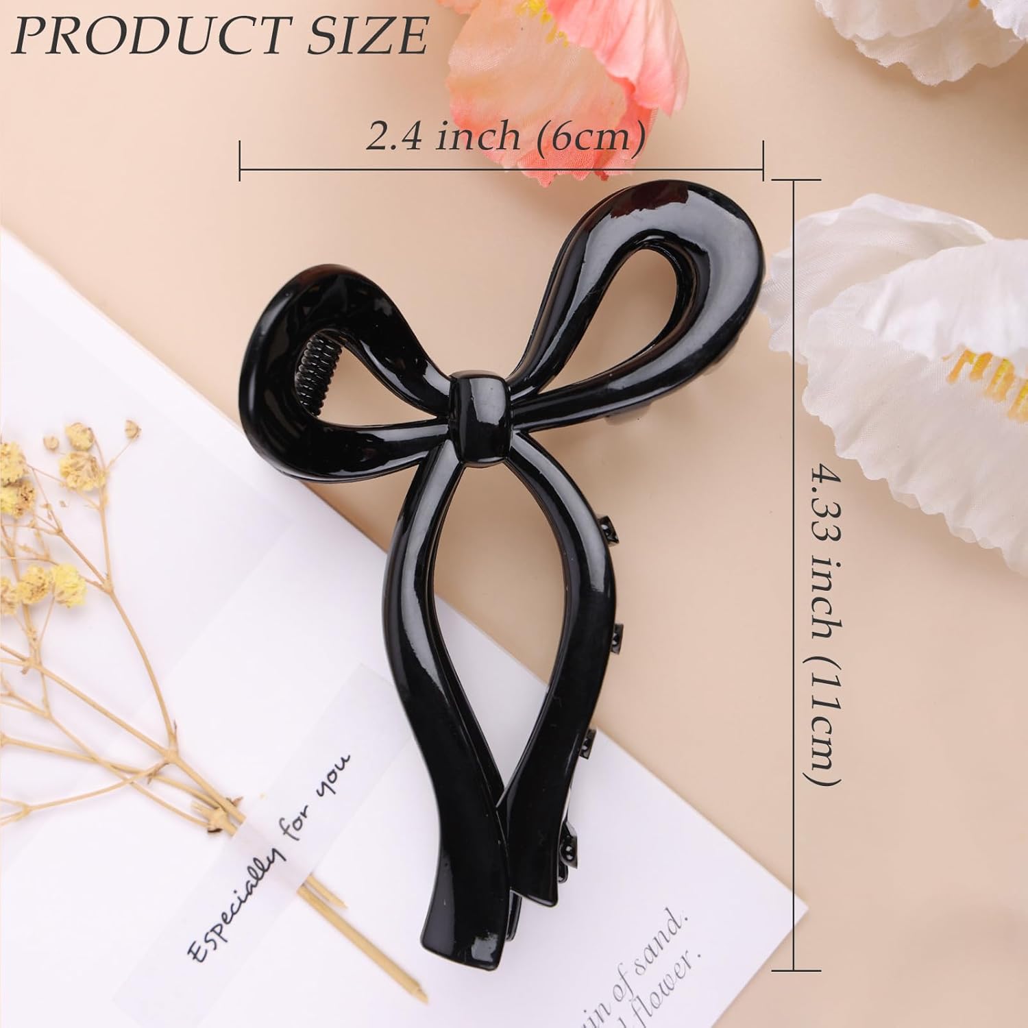 4 Pcs Bow Hair Clips Elegant Hair Claw Butterfly Hair Accessories for Girls Nonslip Butterfly Clips Hair Grips Styling Accessories for Women