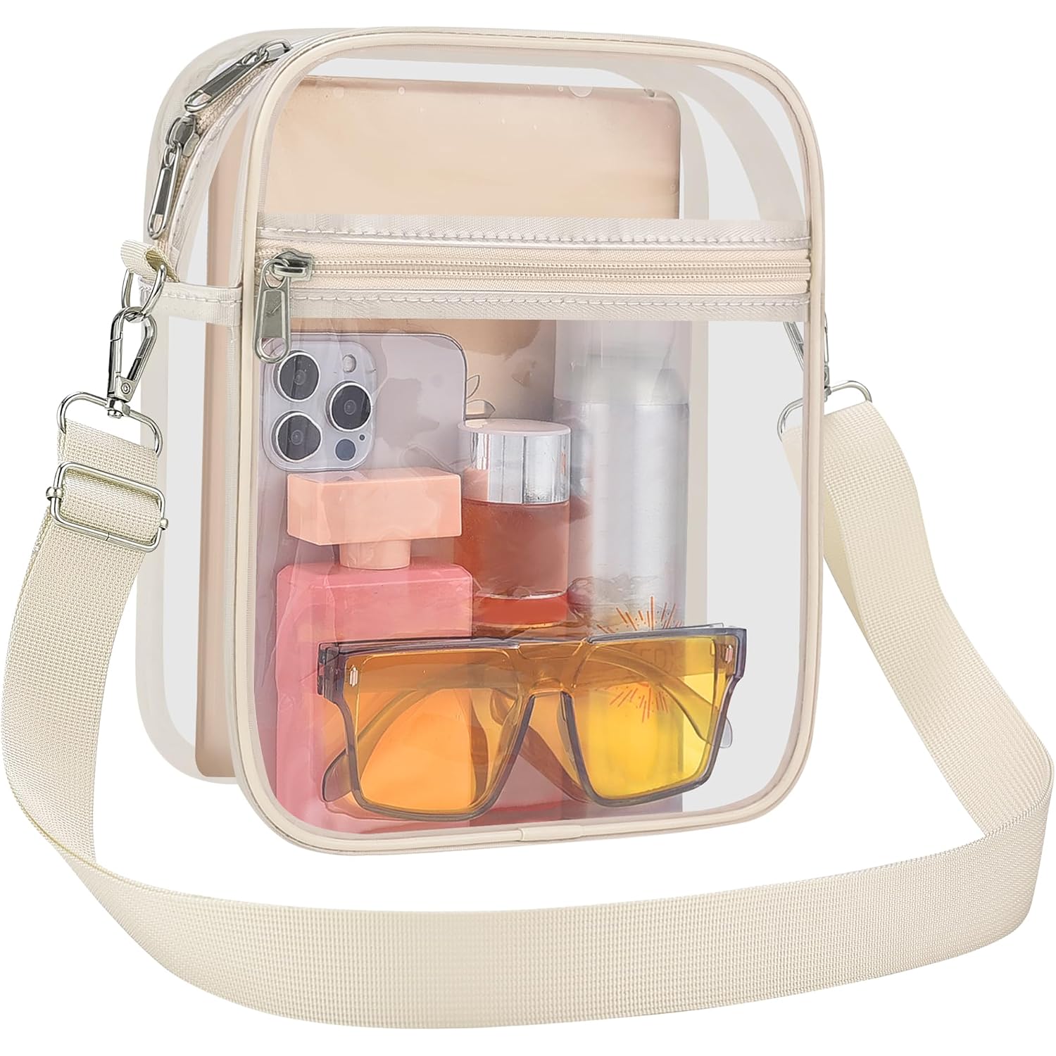 Clear Purse Stadium Transparent Messenger Bag Stadium Approved For Men And Women Clear Crossbody Bag
