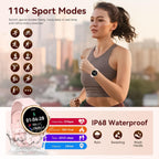 Smart Watch for Women, 1.27" HD Fitness Tracker (Answer/Make Calls) with 110+ Sport Modes/Heart Rate/Sleep Monitor, IP68 Waterproof Fitness Watch for iPhone Android, Best Gifts for Girl Yrs 15-25