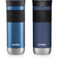 Contigo Snapseal Insulated Stainless Steel Travel Mug With Grip 20Oz. Blue Corn Transparent Satin & Midnight Berry