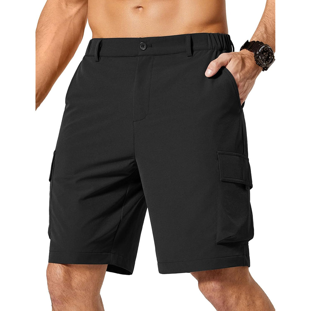 Coofandy Mens Casual Shorts 9" Lightweight Cargo Shorts For Golf Hiking Work Fishing With 5 Pockets