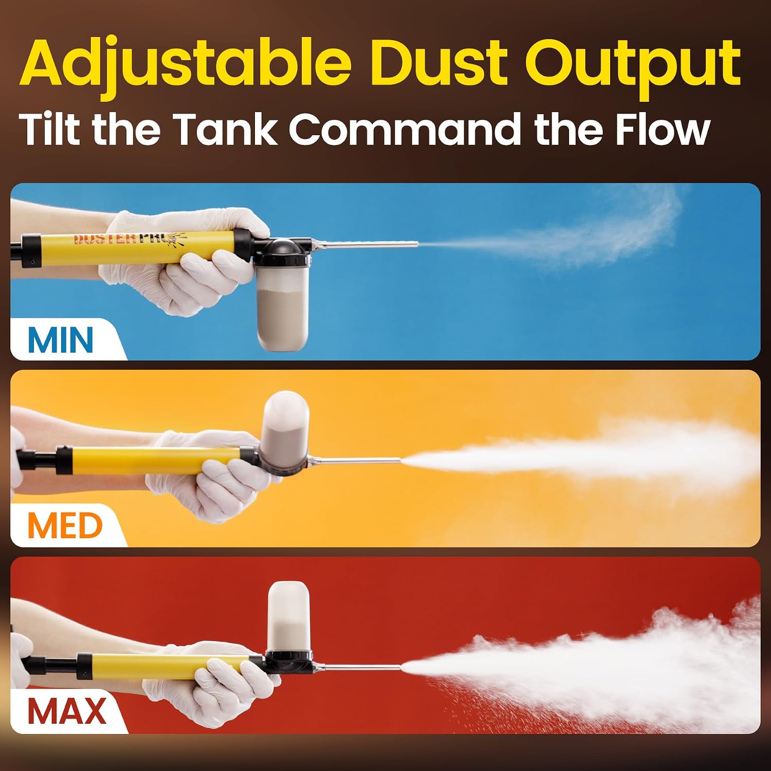 Diatomaceous Earth Powder Duster Adjustable Upto 4 Ft, Powder Output Adjustable Pump Applicator, Duster, Dispenser, Sprayer, Dust Application For Diatomaceous Earth
