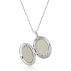 Amazon Essentials Oval Hand Engraved Locket Necklace, 18"