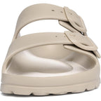 Shevalues Women'S Comfort Sandals With Medium Arch Support Double Buckle Adjustable Eva Slides For Summer Beach