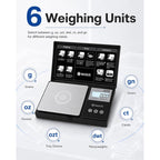 Digital Pocket Gram Scale 500G X 0.01G High Precision With Tray, Weighs Small Food, Jewelry, Ounces, Grains, Lcd Display, Tare Function