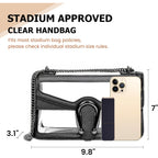 Joryin Women'S Stadium Approved Crossbody Bag For Women, Small Clear Bag Shoudler Purse With Chain Strap