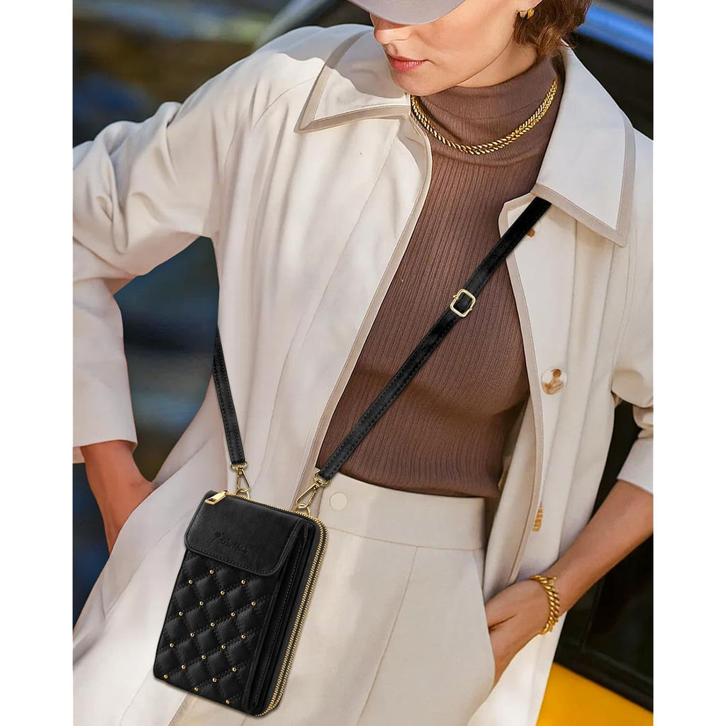 Miss Adola Crossbody Phone Purse For Women - Cute Small Bags Cellphone Wallet Rfid Blocking With Strap Zipper And Card Slots