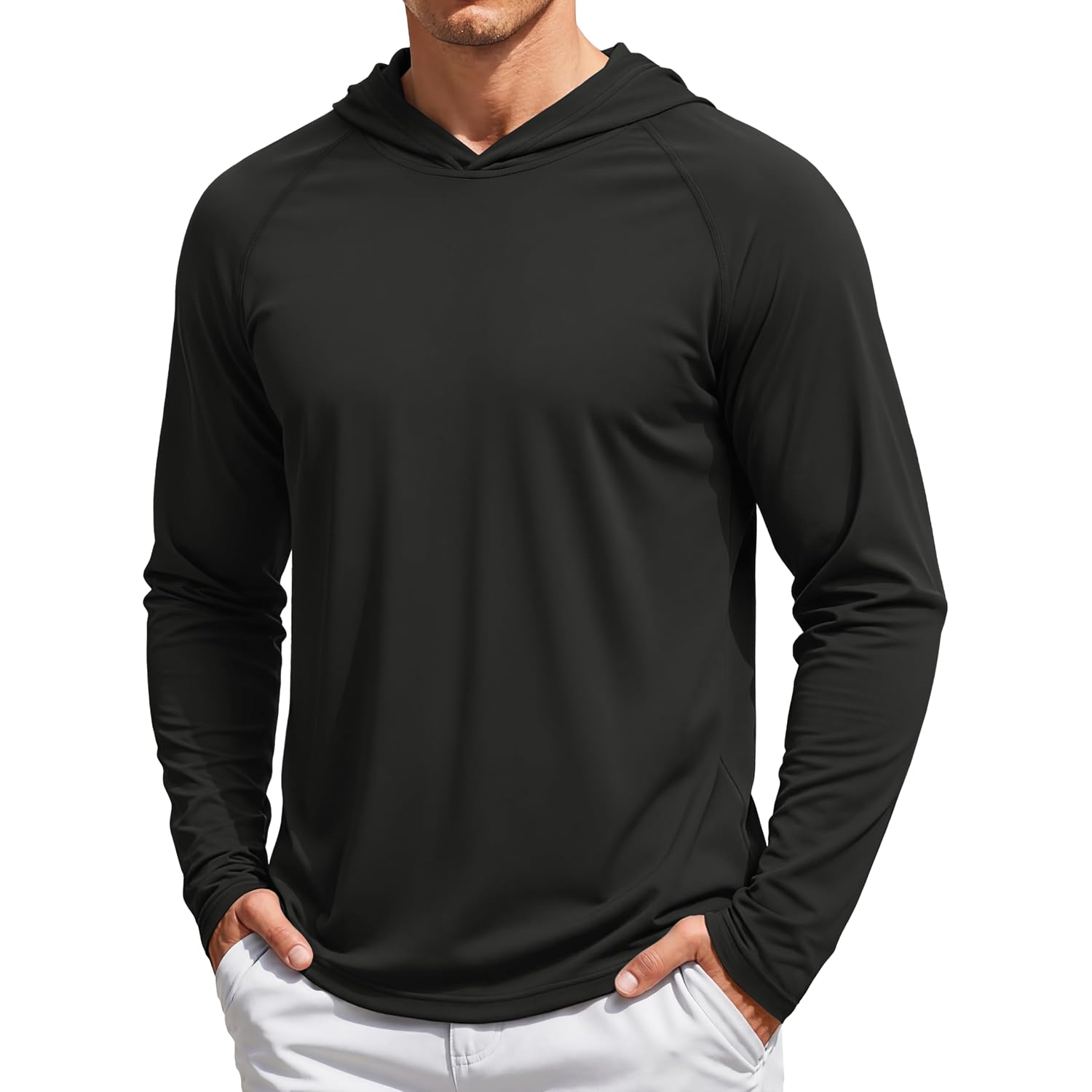 Tacvasen Men'S Long Sleeve Active T-Shirts Upf 50+ Hoodies Sun Protection Shirt Lightweight Quick Dry Rash Guards