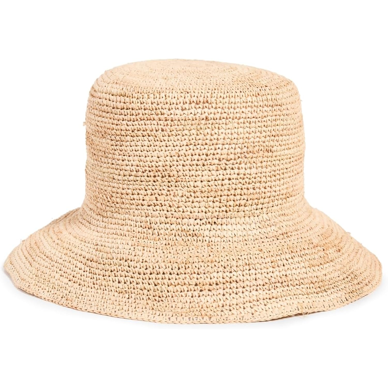 Hat Attack Women's Chic Crochet Straw Bucket Hat Natural
