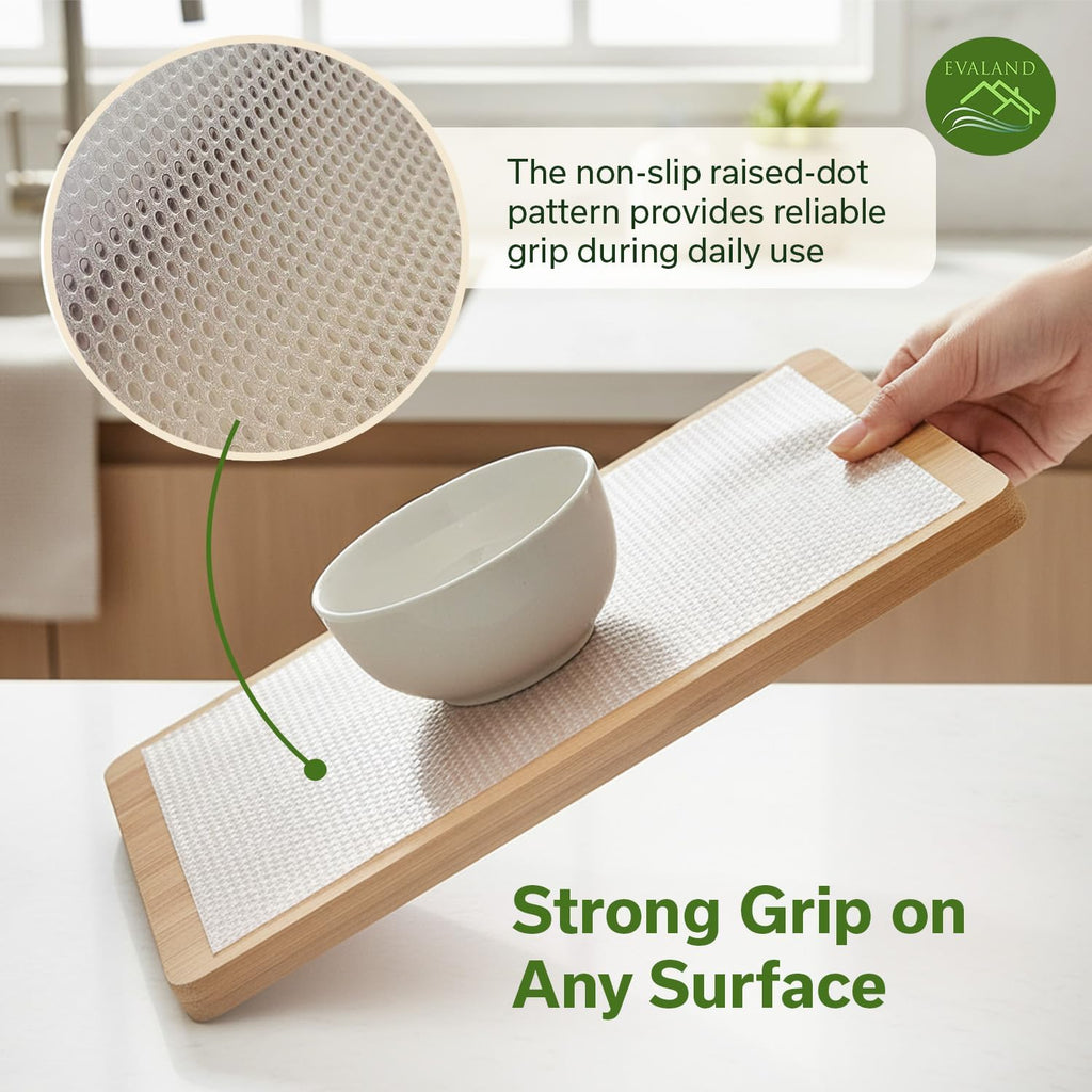 Shelf Liners For Kitchen Cabinets Non-Adhesive 17.7" X 33 Ft Clear Drawer Liner Non Slip, Washable Cabinet Liner, Waterproof Shelf Liners For Cabinets, Refrigerator Bathroom Pantry - Thickened