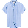 Alimens & Gentle Men'S Short Sleeve Oxford Shirt Regular Fit Button Down Collar Shirts With Pocket