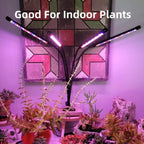Leoter Grow Light For Indoor Plants - Upgraded Version 80 Led Lamps With Full Spectrum & Red Blue Spectrum, 3/9/12H Timer, 10 Dimmable Level, Adjustable Gooseneck,3 Switch Modes