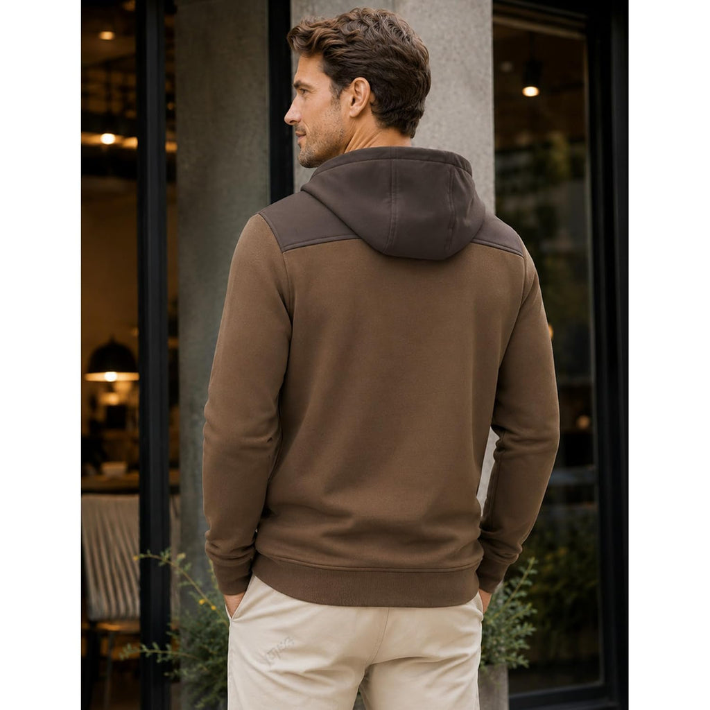 Jmierr Men Hoodie Zip Up Casual Drawstring Hooded Jacket With Pockets Workout Hiking Sweatshirt