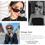 Retro Rectangle Sunglasses Women and Men Vintage Small Square Sun Glasses UV Protection Glasse 2 Pack Black+leopard Frame Full Brown Lens