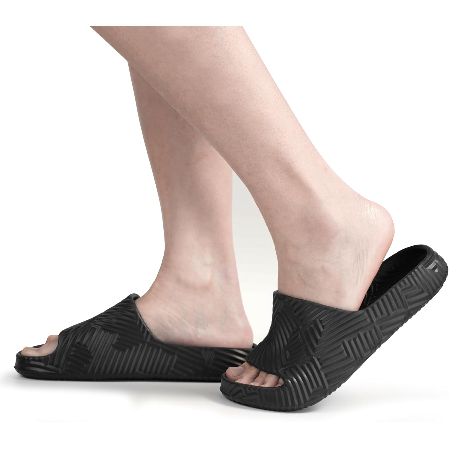 Weweya Slides For Women And Men - Bathroom Shower Shoes - Non Slip House Slippers - Lightweight Beach Sandals