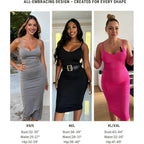 Feelingirl Women'S Bodycon Midi Dresses Built In Bra Shapewear Sundress Slip