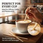 MAQIHAN 1000PCS coffee Stir Sticks - Wooden Coffee Stirrers Disposable 5.5 Inch Square Stirrer for Coffee Bar Accessories Espresso Drink Swizzle Sticks