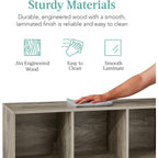 Best Choice Products 6-Cube Storage Organizer, 11In Shelf Opening, Bookcase, Display Shelf, Customizable W/ 3 Removable Back Panels – Greige