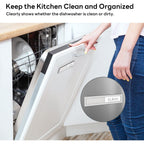 Kitchentour Dishwasher Magnet Clean Dirty Sign, Premium Stainless Steel Clean Dirty Magnet For Dishwasher Funny, Strong Magnet Non-Scratch Dishwasher Sign Kitchen Decor And Accessories