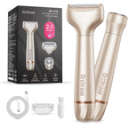 Orchrose Electric Razor for Women 2-in-1: Painless Rechargeable Shaver for Face Legs Underarms and Bikini Area – Travel Lock
