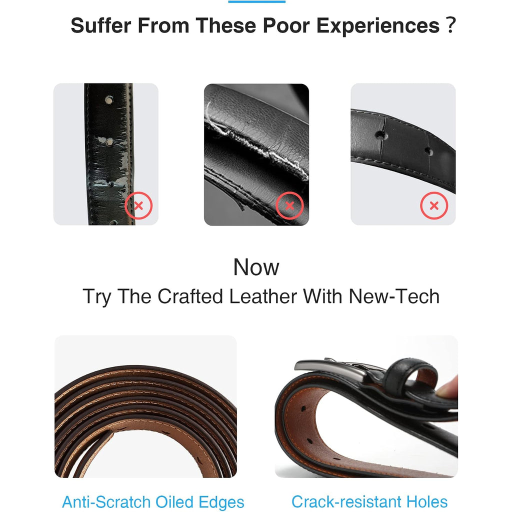 Chaoren Mens Belts Leather Gift For Men - Ideal Match For Mens Dress Shoes