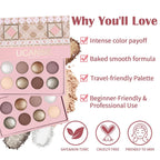 Ucanbe 8 Color Matte Sparkling Shimmer Baked Eyeshadow Palette – Highly Pigmented, Smooth & Blendable Formula With Neutral & Earthy Tones For Everyday & Dramatic Eye Makeup Pallet