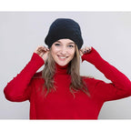 Thin Crochet Beanie Hat for Women Summer Winter Fall Mesh Slouchy Knit Hats Lightweight Crochet Caps Black+dark Gray