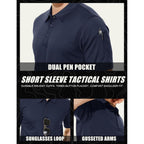 Magcomsen Men'S Polo Shirt Quick Dry Performance Short Sleeve Tactical Shirts Pique Jersey Golf Shirt