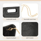 Freie Liebe Summer Clutch Purses For Women Evening Bag Fashion Top Handle Handbags For Wedding, Cocktail, Prom With Chain