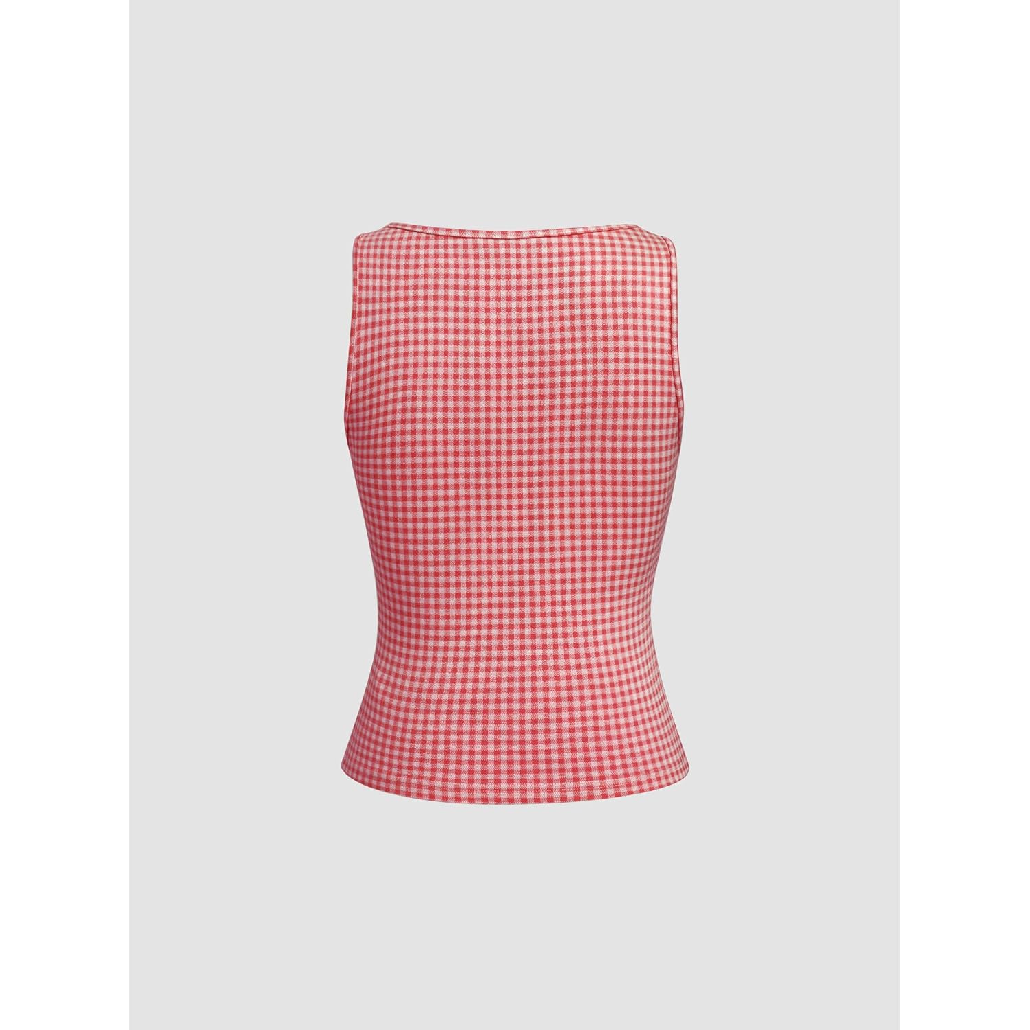 Cider Gingham Tops For Women Plaid Going Out Tops Sleeveless Cute Tank Bow Summer Shirt