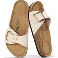 Project Cloud 100% Genuine Leather Sandals Women Dressy Beach Essentials Slides for Women Footwear - Lightweight with Memory Foam Insole Sandals for Women 2026 - Womens Slides