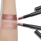 Focallure 2 Pcs Cream Eyeshadow Stick,Brightener Eyeshadow Pencil Crayon,Highlighter Eye Shadow Stick Sets With Crease-Proof Formula,Long Lasting Waterproof Eye Shadow Make Up,Silky Peach