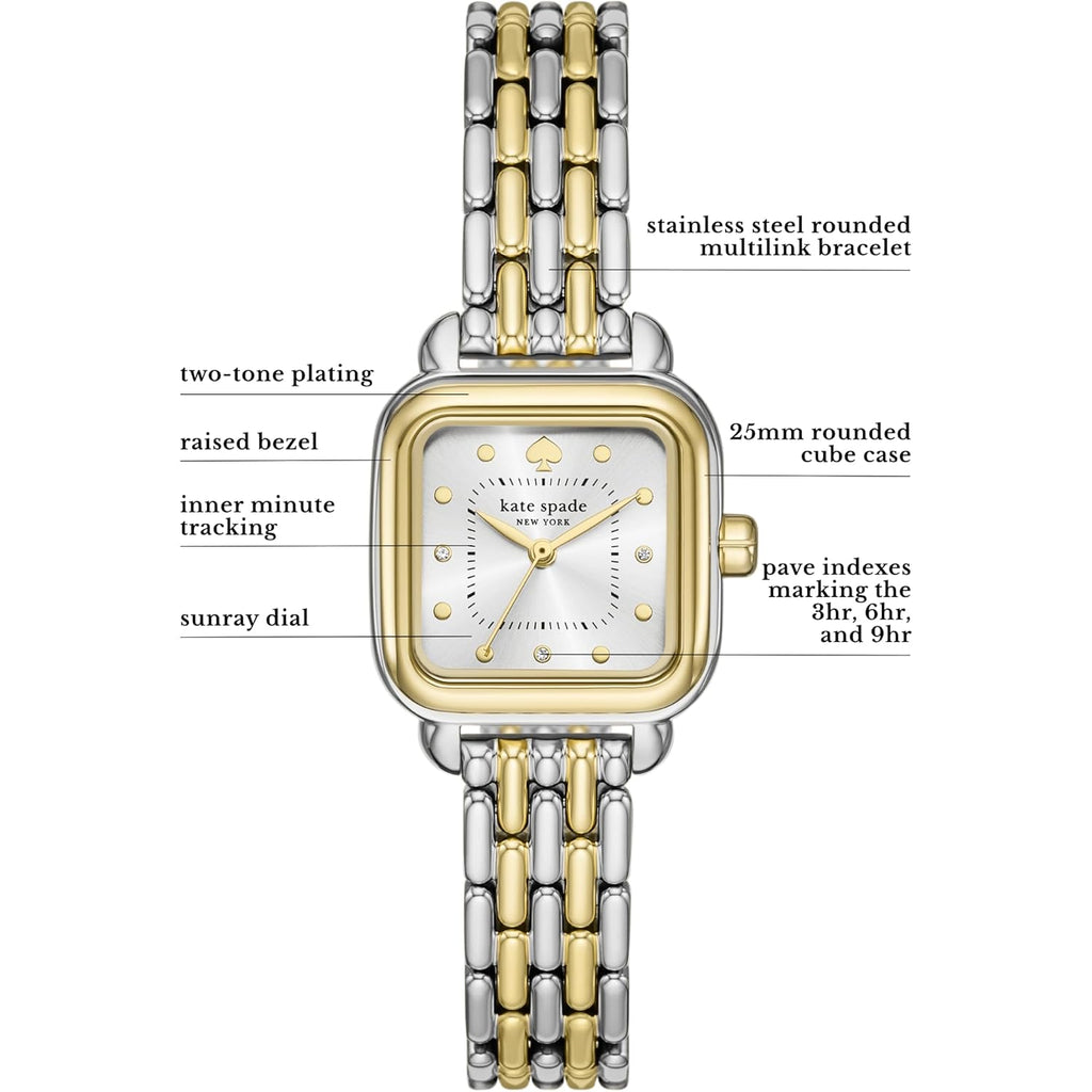 Kate Spade New York Gracie Square Women'S Watch With Stainless Steel Bracelet Or Leather Band