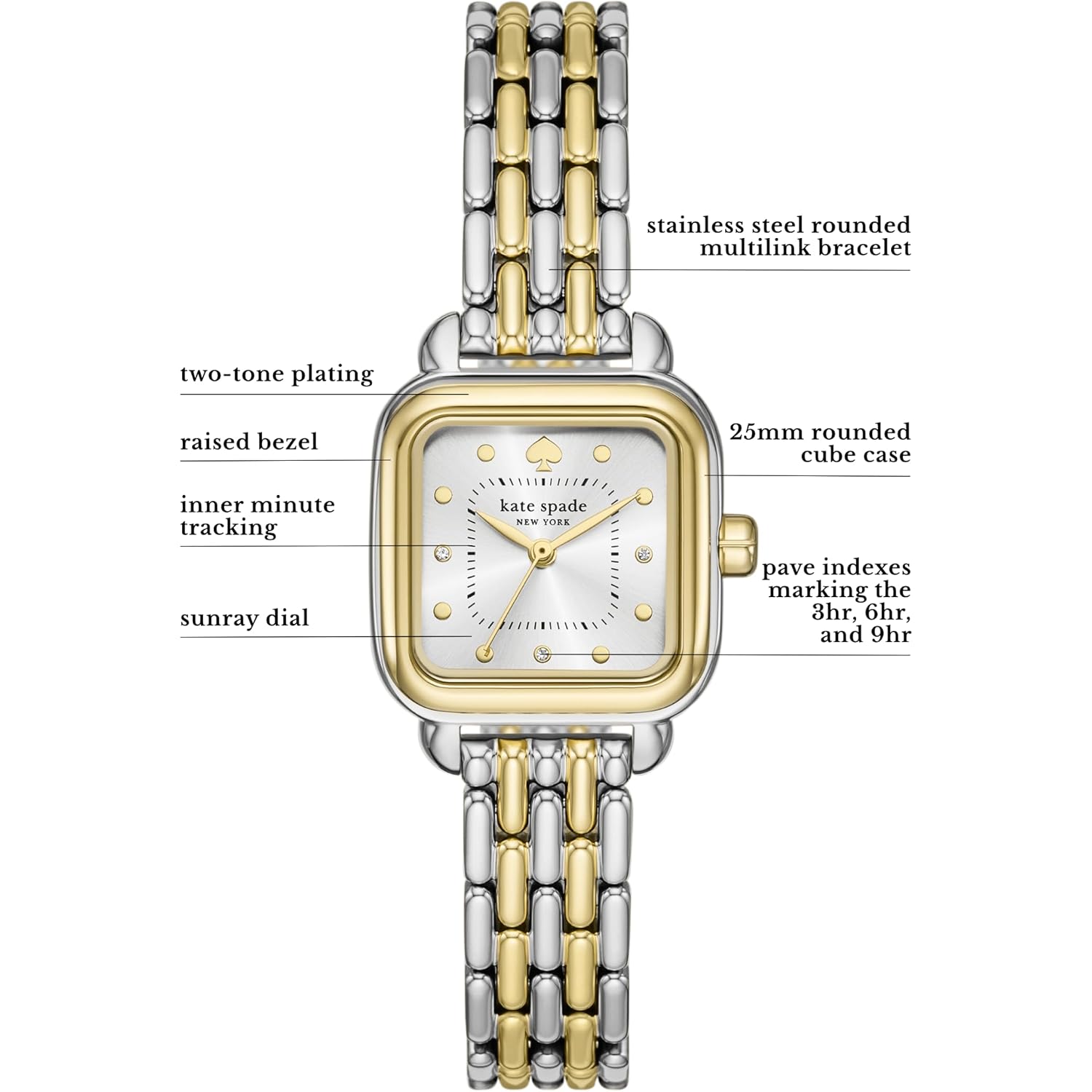 Kate Spade New York Gracie Square Women'S Watch With Stainless Steel Bracelet Or Leather Band