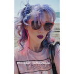 FEISEDY Polarized Vintage Sunglasses American Womens Square Jackie O Cat Eye Sunglasses B2451 Pink
