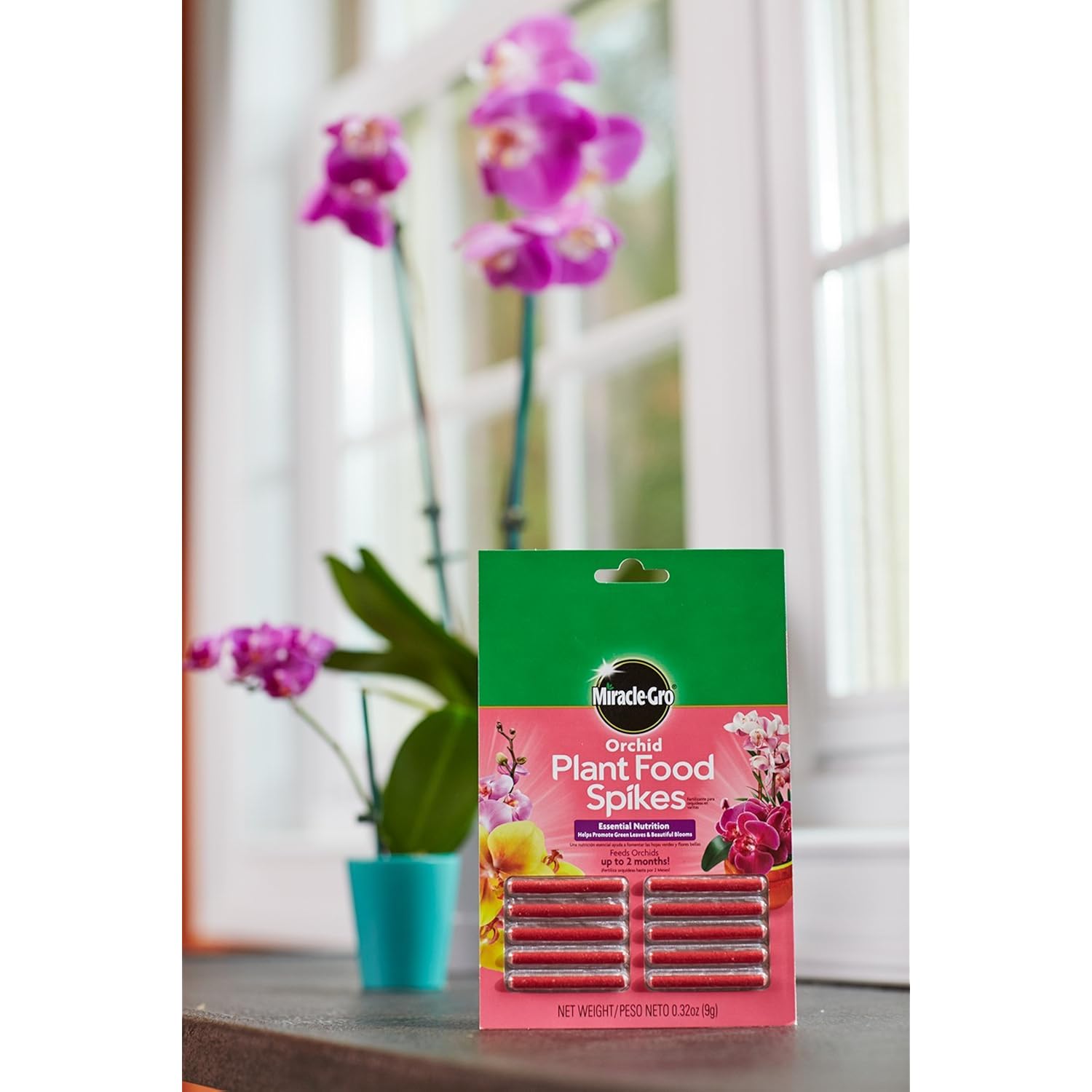 Miracle-Gro Orchid Plant Food Spikes - Indoor Plant Fertilizer Sticks For Potted Orchids, Feeds For Up To 2 Months, 10 Spikes