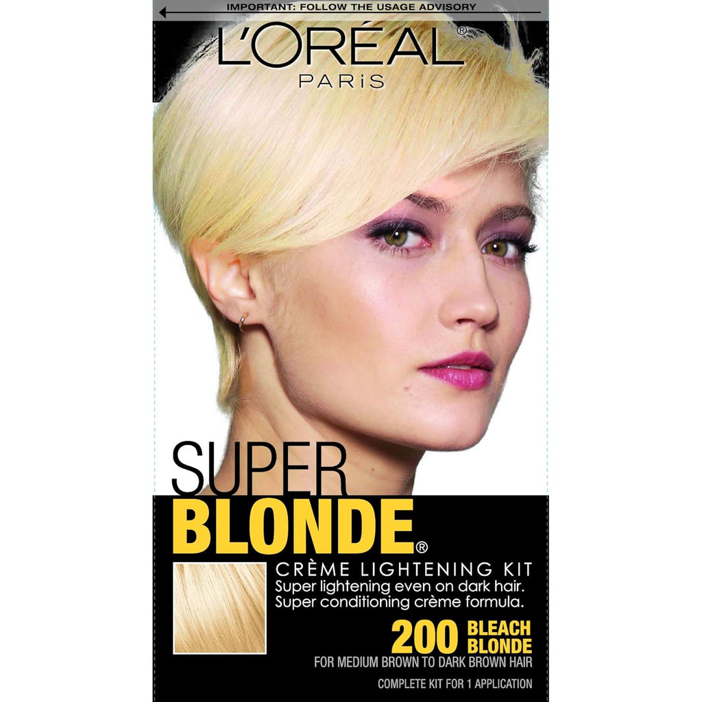 L'Oreal Paris Super Blonde Creme Lightening Kit, 200 Bleach Blonde