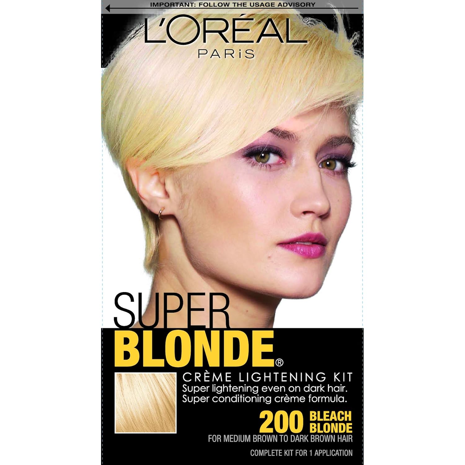 L'Oreal Paris Super Blonde Creme Lightening Kit, 200 Bleach Blonde