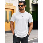 Coofandy Mens T-Shirts 100% Cotton Crewneck Short Sleeve Tees Casual Plain Shirts