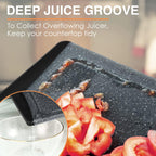 Extra Large Cutting Boards, Plastic Cutting Boards For Kitchen (Set Of 3) Cutting Board Set Dishwasher Chopping Board With Juice Grooves Easy-Grip Handles, Dark Grey, Empune