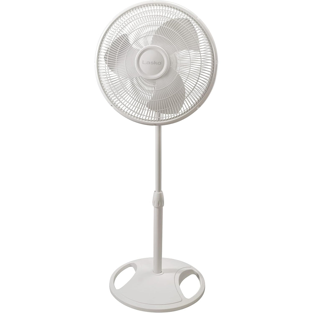 Lasko Oscillating Pedestal Fan - Cooling Standing Fan For Bedroom, Living Room, And Home Office - Adjustable Height - 3 Quiet Speeds - 2520 - 16" Blade Diameter - White