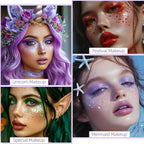 Body Glitter Clear White Body Glitter Face Glitter Hair Glitter Gel Singer Concerts Music Festival Rave Accessori Face Paint 6 Shapes Chunky Glitter Gel For Women Girls