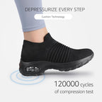 Stq Walking Shoes Women Slip On Sneakers Non Slip Work Arch Support Tennis Plantar Fasciitis Orthopedic Breathable Mesh Comfortable Ladies Nursing