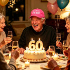 Funny 60th 70th Birthday Gifts for Men Women – Adjustable Cotton Baseball Cap Gift for Dad Mom Grandpa Grandma Pink-2