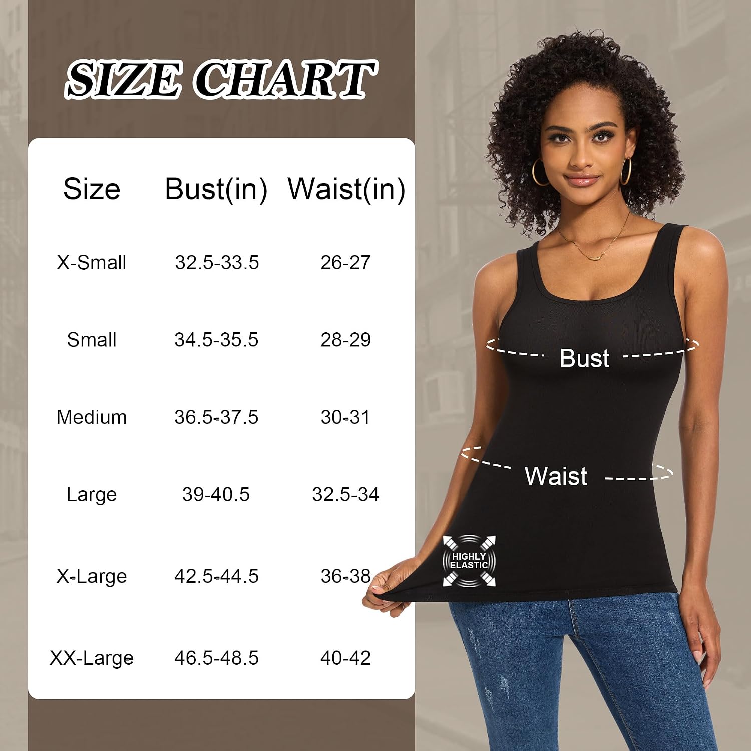 TVKSOM 5 Pack Basic Tank Tops for Women Undershirt Ribbed Sleeveless Scoop Neck Casual Layering Basic Tanks Top