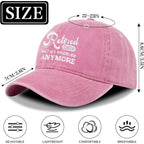 Ghazni Retirement Gifts Women Men 2026, Funny Pink Retired Hat, Adjustable Cotton Baseball Cap for Coworkers, Travel, Golf Retired 2026-red
