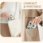 Icycay Black Cat Small Wallet Women RFID Blocking Bifold, Cute Credit Card Holder, Zipper Coin Pocket, PU Leather, Compact, Travel, 4 ID Window, 14 Card Slots, Cash Purse, Ladies Woman Female Girls